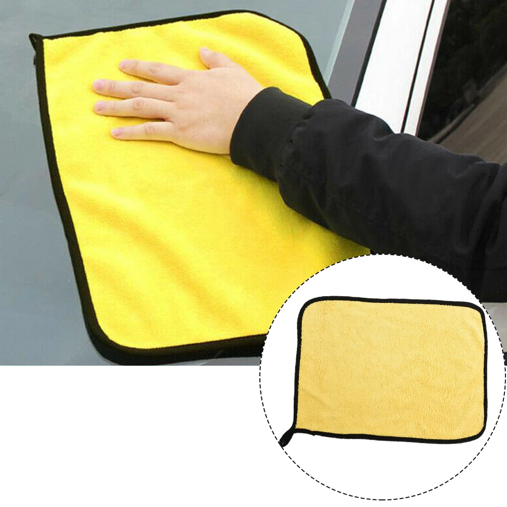 

Microfiber Cleaning Towel Thicken Soft Drying Cloth Car Body Washing Towels Double Layer Clean Rags Never Scrat 30/40/60cm