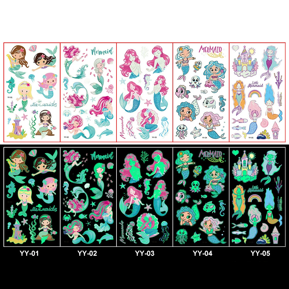 Детские Одноразовые Татуировки-наклейки Для Дня Рождения Мотивы Животных