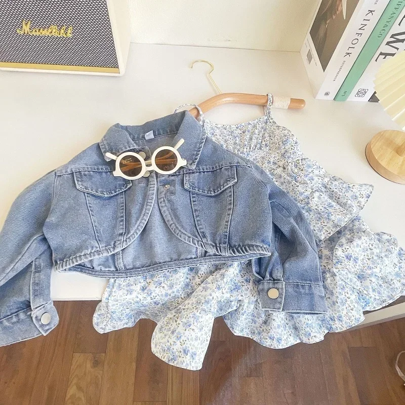 Новинка 2023 модная детская одежда для девочек многослойное платье на бретелях без