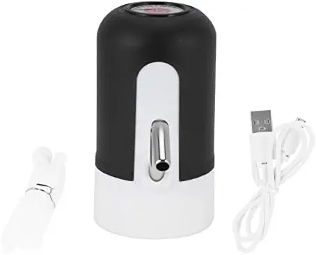 

Dispensador de agua automático, bomba de agua potable, carga USB con botella, bomba de agua para picnic, oficina, hogar(black,