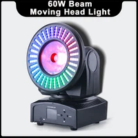NEW 60W LED RGBW SMD 5050 Beam Moving Head Light DMX Music Control DJ Disco Stage Prom Dance Floor Bar Wedding Party Indoor Club