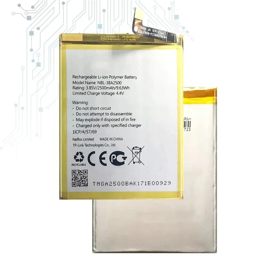 NBL-38A2500 Аккумулятор мобильного телефона емкостью 2500 мАч для TP-Link Neffos X1 Lite TP904A TP904C