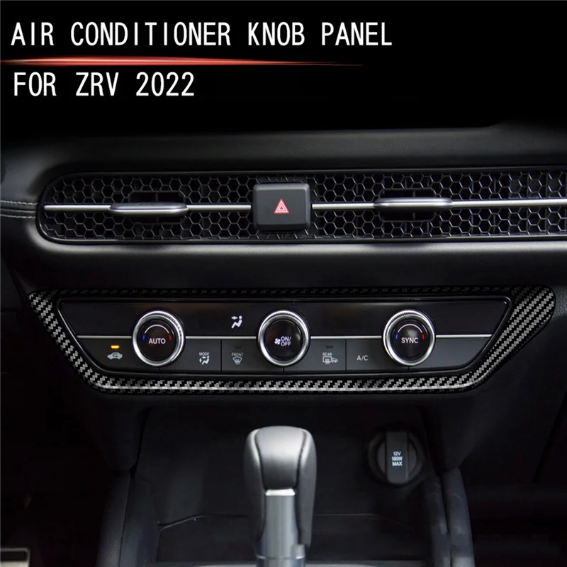 Для Honda ZRV ZR-V 2022 углеродное волокно салон автомобиля ручка кондиционера панель