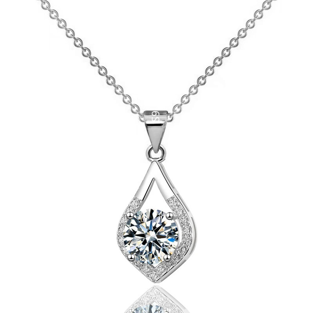 

Top Quality Silver Color Women Necklace Fashion Luxury Zircon Necklaces For Women Girl Wedding Party Jewelry Accessories Gifts