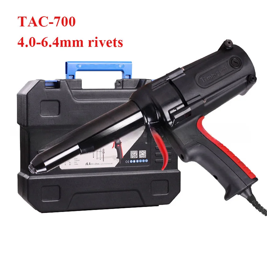 

Up To 6.4mm Heavy Duty Electric Rivet Gun Riveting Tool Electrical Blind Riveter Power Tool 220V/600W TAC700