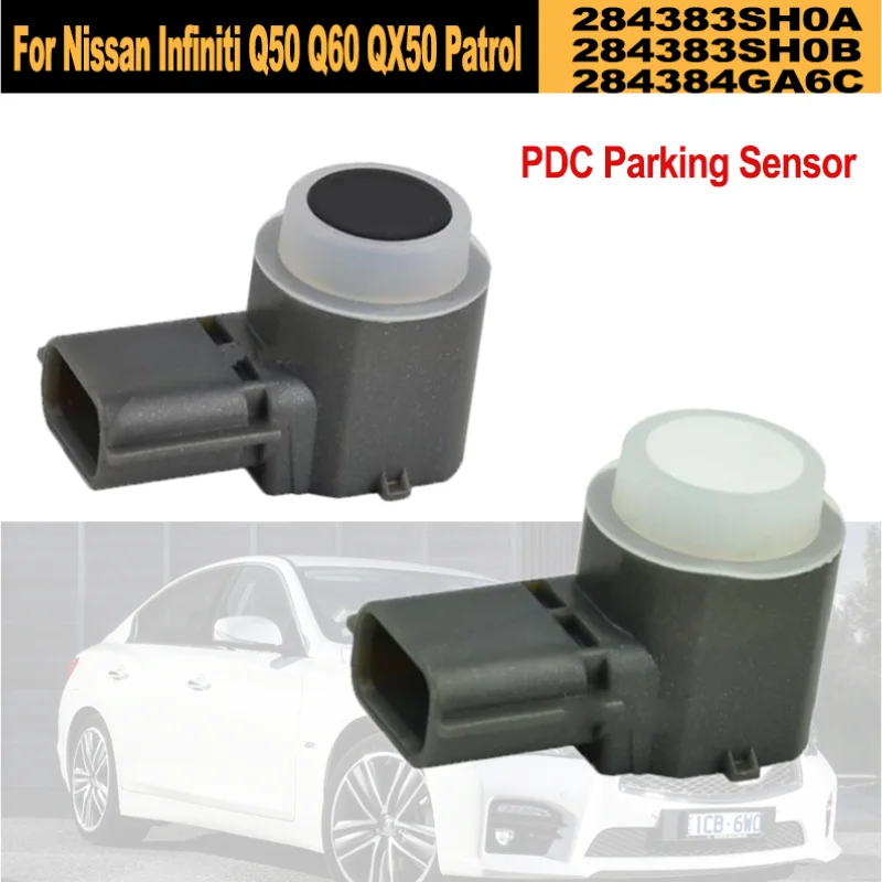 Фото Датчик парковки PDC 284383SH0A для Nissan Infiniti Q50 Q60 Q70 QX50 Patrol, радар заднего хода 284383SH0B, датчик расстояния №1