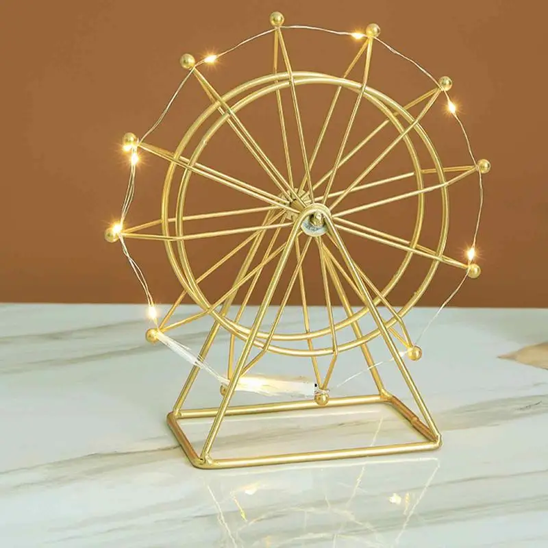 

Уникальные украшения для стола с изображением колеса обозрения, светлые фигурки, украшения для стола, рождественские подарки