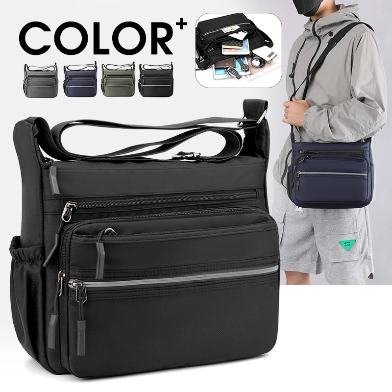 

Мужская сумка-мессенджер через плечо 2023, мужские маленькие сумки-слинги для работы, деловые водонепроницаемые сумки из ткани Оксфорд, сумка, кошелек