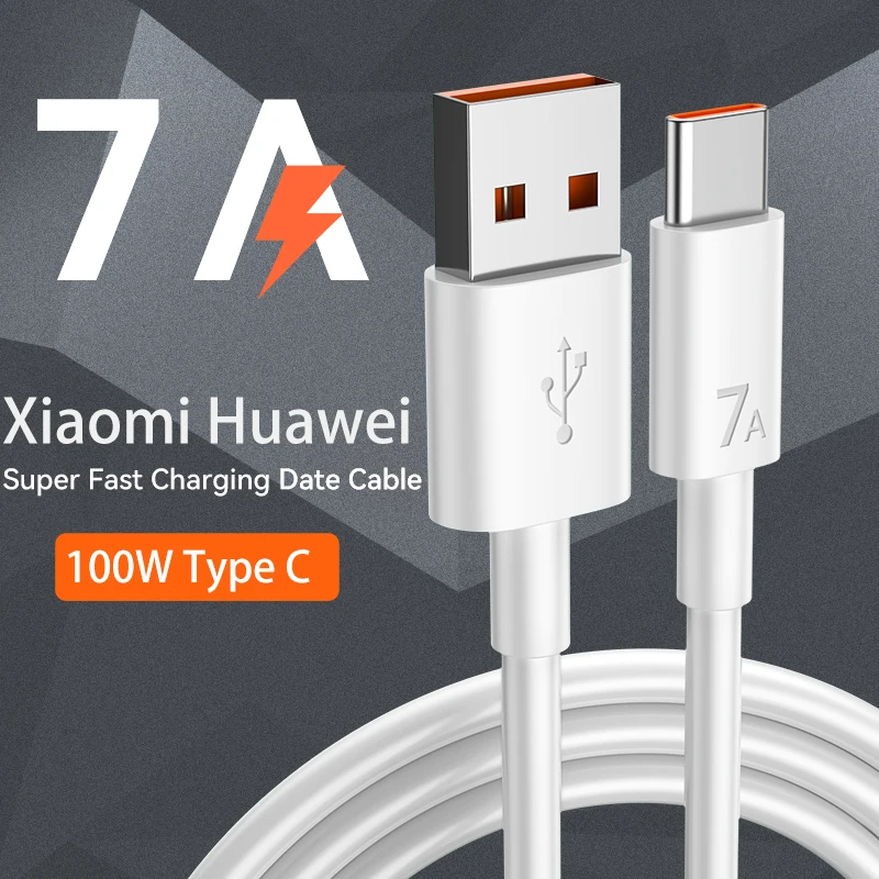 

Супербыстрый зарядный кабель 7A USB Type-C для Xiaomi 13 Redmi POCO Huawei OPPO VIVO, аксессуары для быстрой зарядки и передачи данных