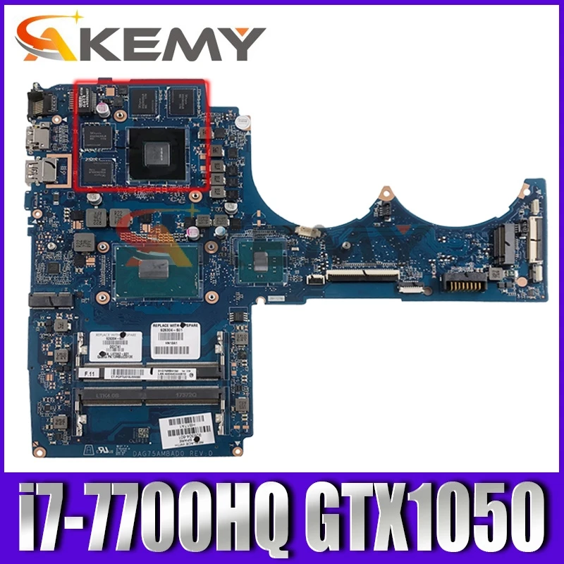 

TPN-Q193 DAG75AMBAD0 For HP 15-CB Laptop Motherboard 926305-601 926305-001 With i7-7700HQ CPU GTX1050 4GB-GPU 100% Fully Tested