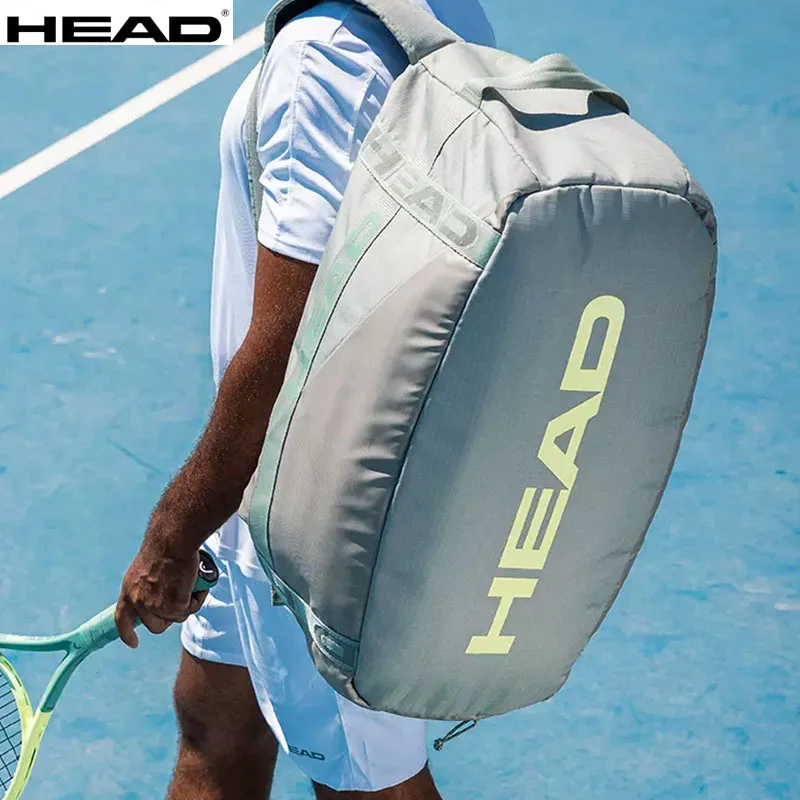 Professional HEAD Pro Duffle Series Tennis Bag Peretini Type 6R 9R Tennis Court Backpack Large Space Padel Tenis Sport Accessory