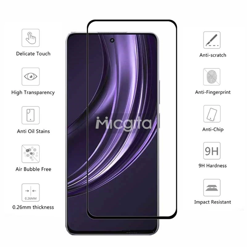 Закаленное защитное стекло 4 + 2 для Realme 13 закаленное 6 67 дюйма и мягкая волоконная