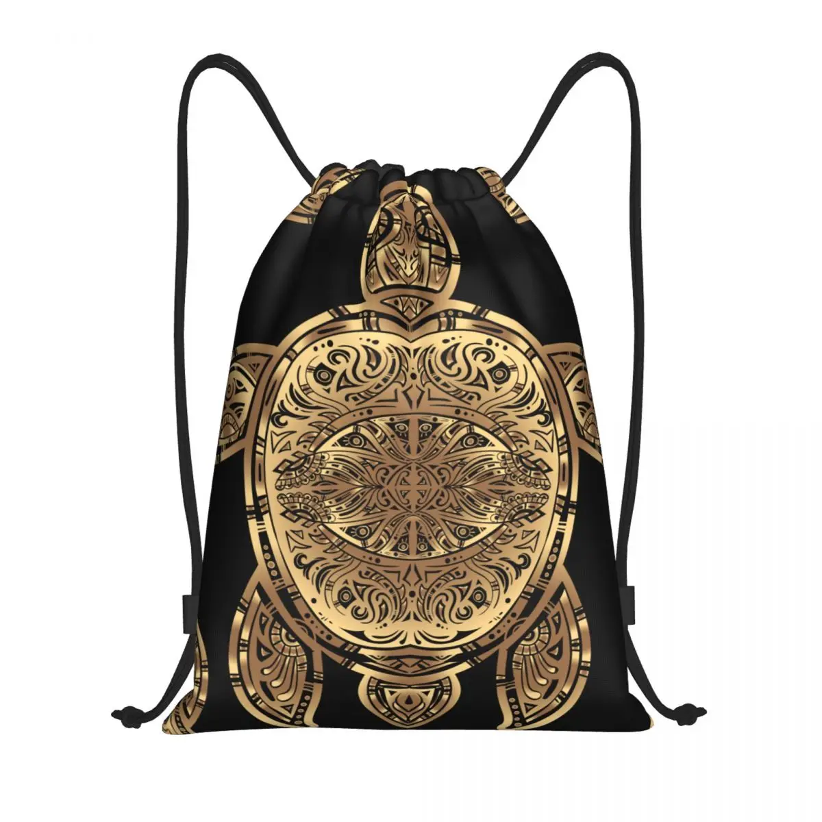 

Bohemian Style Turtle 3D Print Sports Equipment Bag Drawstring Bag Water Resistant Lightweight Gym