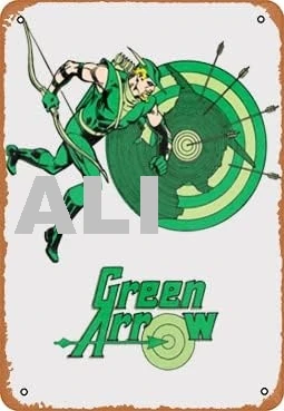 Винтажные жестяные вывески Зеленая стрела Супергерой Комикс Вентилятор Подарок