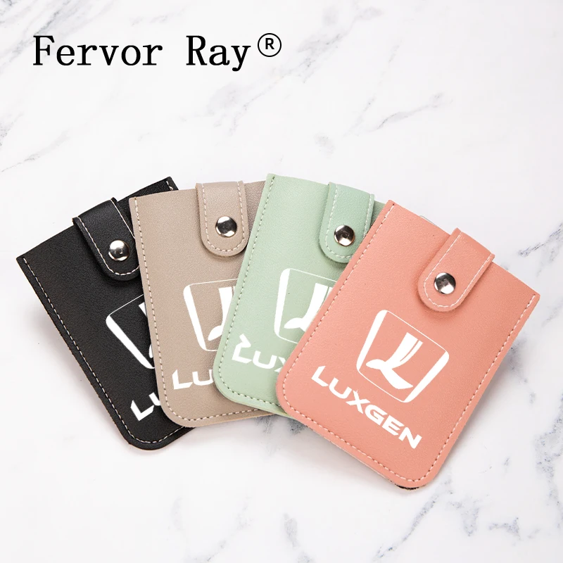 

Leather Credit Card Holder Bank Cardholder Case Walle For Luxgen 7 SUV U7 Closed Off-Road Vehicle G91 G92 Car Stuff