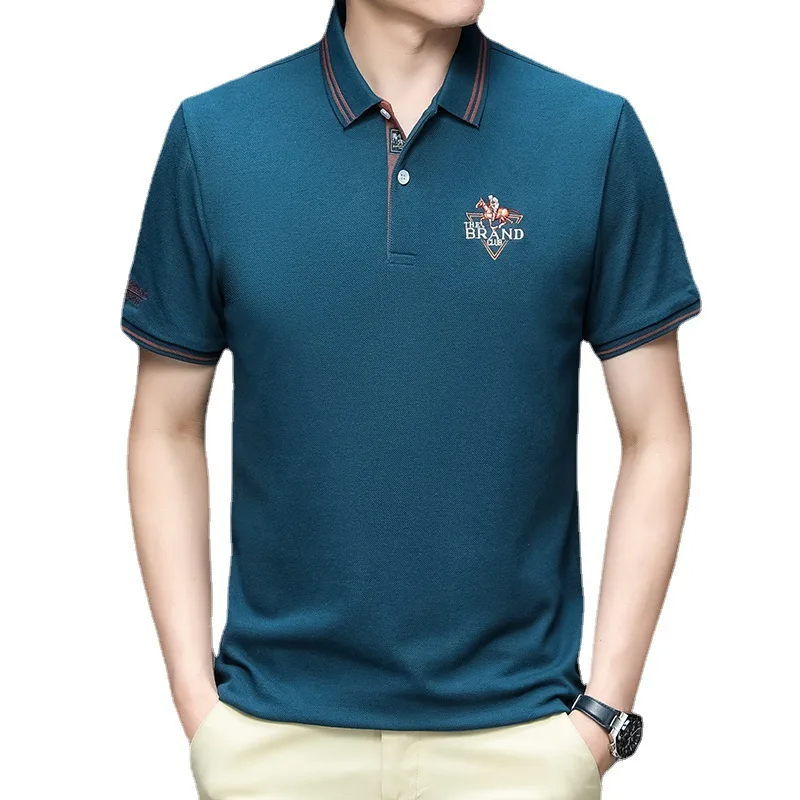 Лучшие дизайнерские брендовые рубашки поло с вышивкой деловые топы короткими