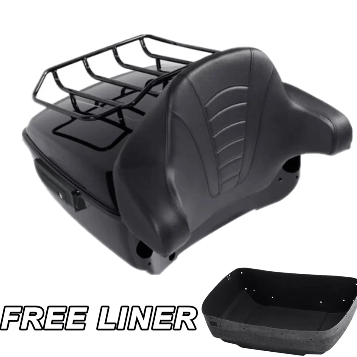 Багажник King со спинкой стойки подходит для мотоцикла Harley Touring Road King Street Glide 2014-2024 гг.