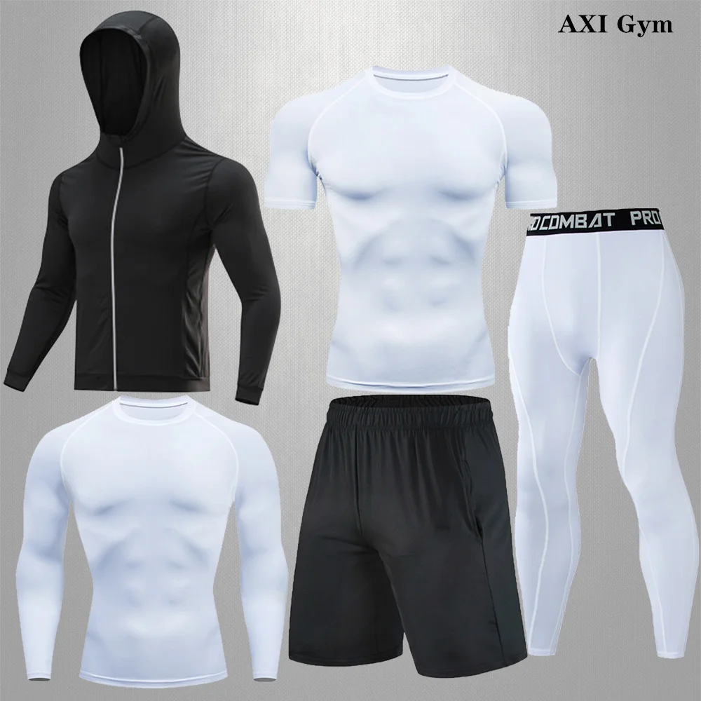 

Men's Running Fitness Training Tight-Fitting Sportswear Gym Jogging Speed Dry Clothes Men's Track And Field Race Sports Suit