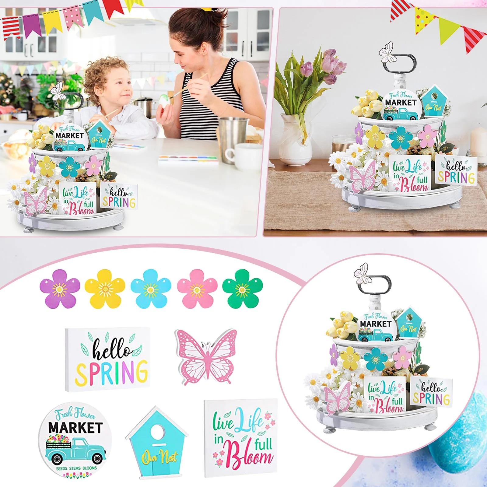 

Фигурки для улицы, Пасхальные декоративные украшения, Рождественский Декор, деревенский фермерский стол, декоративные знаки и кларнет, укр...