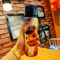 400ml560ml pokemon water bottles pikachu bottle for water drink outdoor climbing sport school water bottle plastic water cup