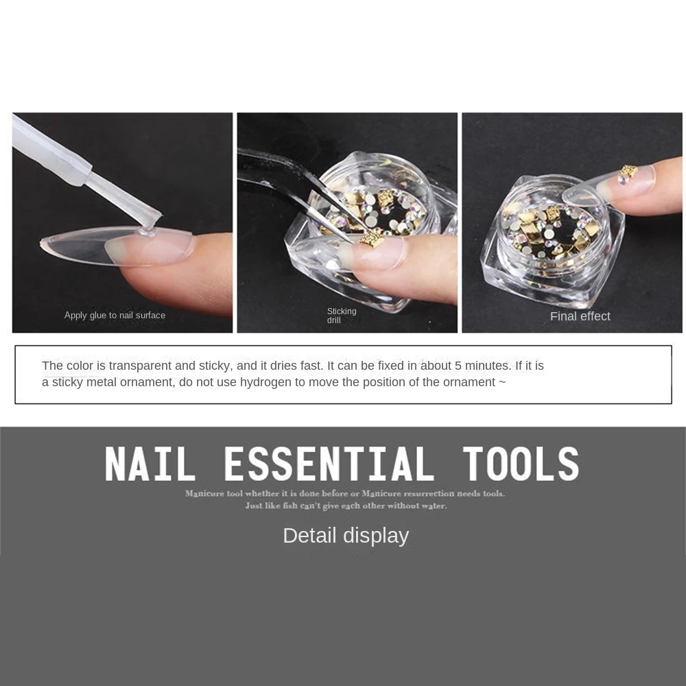 No Side Effects Nail Art Gel Brute Force Nail Glue Nail Glue With Brush Head Sticky Glue Tool High Quality Adhesive Material images - 6