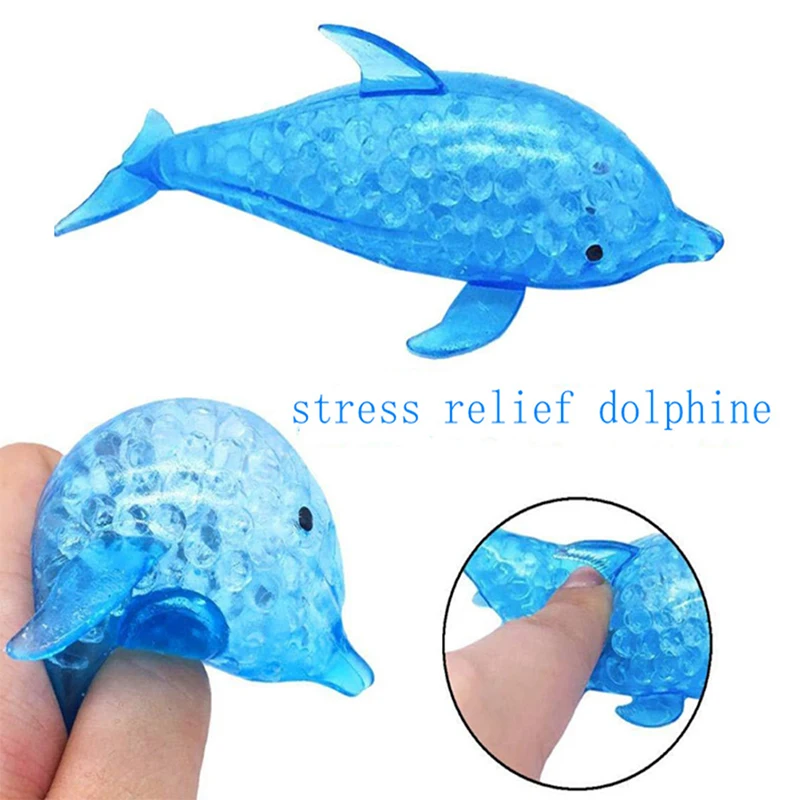 

1Pcs Toys For Adult Children Decompression Dolphin Toy Antistress Squishy Bead Stress Ball Toy Squeezable Stress Relief