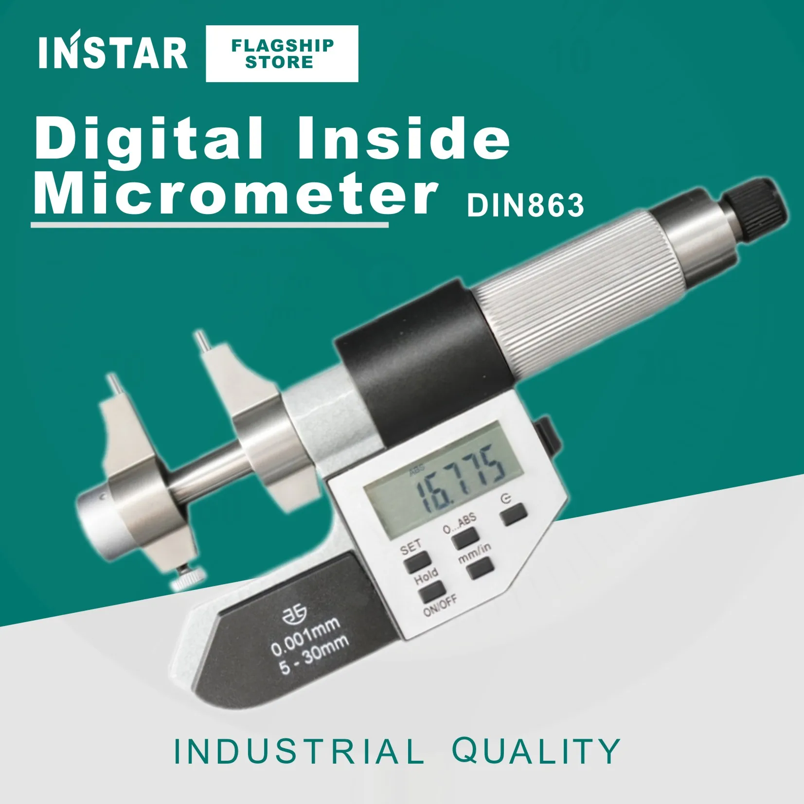 

Digital Inside Micrometer 5-30mm 25-50mm Industrial Quality Internal Micrometer 50-75mm 75-10mm 0.001mm Electronic Measuring