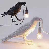 bird wall lamp table lamp art deco lamp modern resin crow desk lamp for indoor nightstand living room light desk decoration
