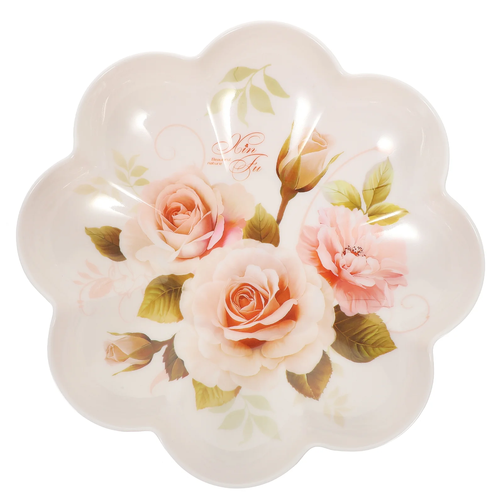 

Tray Plate Serving Fruit Dessert Candy Storage Snack Platter Dish Nut Trays Flower Handlesmelamine Cheese Cookieplastic European