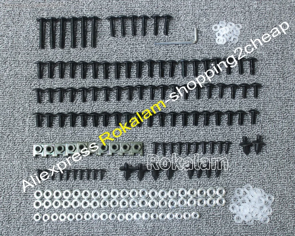 

Universal Motorbike Fairing Screws Kit Nut Body Screws Fasteners Motorcycle Accessories Body Fastener Clips Bolt Kit Nuts Bolts