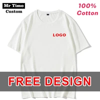 custom t shirt logo embroidery crew neck short sleeve design printed personalized brand text photo high end summer tops