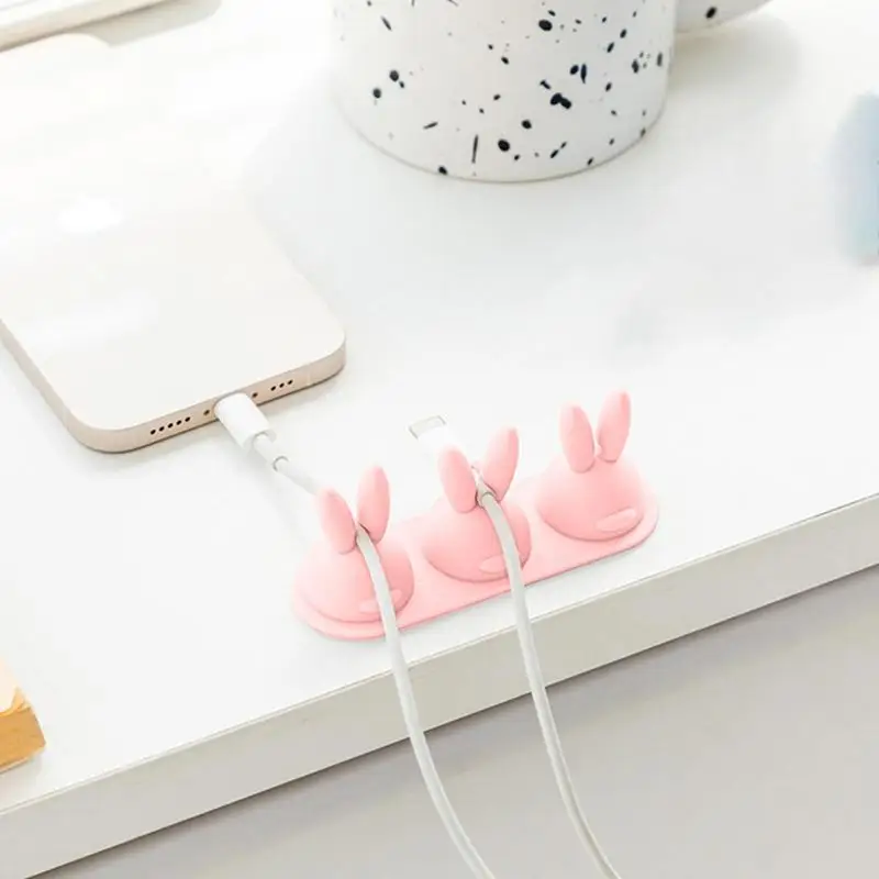 

Mini Cable Organizer TPR USB Cable Management Clips Desktop Wire Manager Cord Holder For Appliances, Cell Phones, Computers