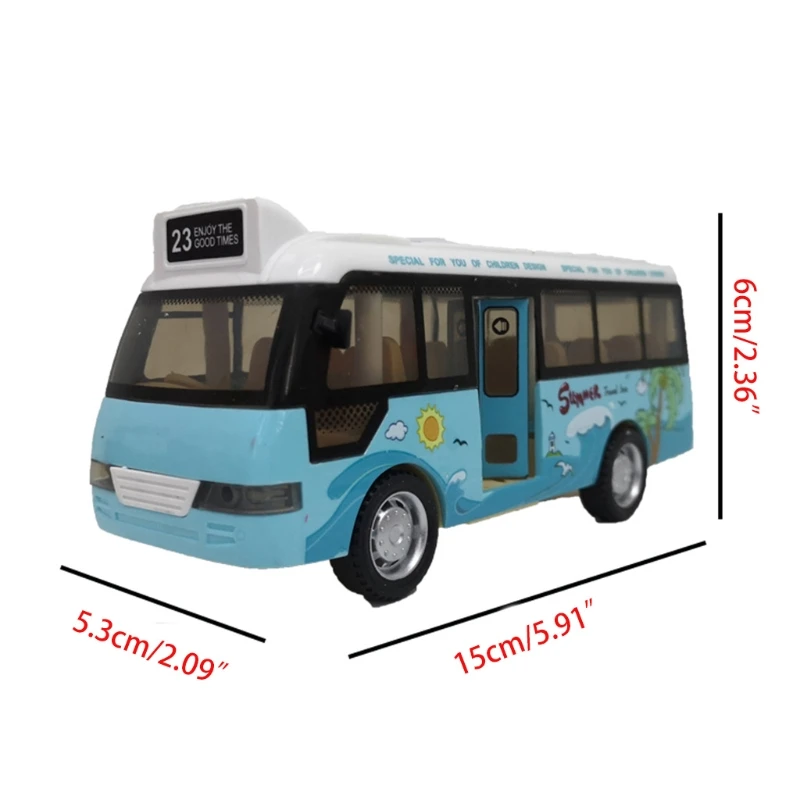 Kids Simulation Bus Die Cast Vehicles  for Play Toys Push-Pull School Bus Shaped Set Portable Diecasts Toy Vehic images - 6