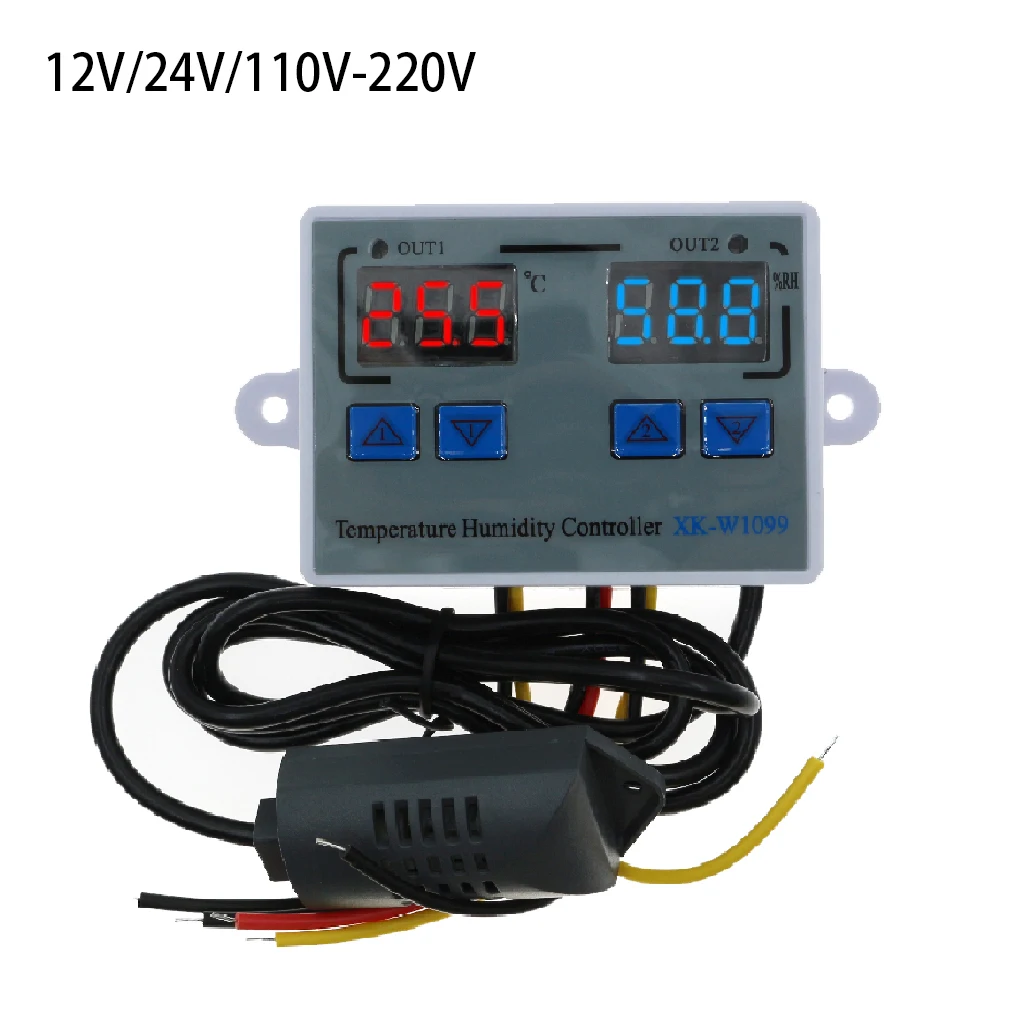 

Thermostat Dual Display AC110-220V 0 C-100 C Plastics 120 240 1500W Cooling Control Egg Incubator Hygrometer