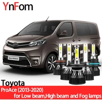 ynfom led headlights kit for toyota proace 2013 2020 low beamhigh beamfog lampcar accessoriescar headlight bulbs