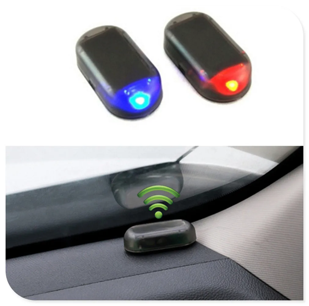 Солнечная USB автосигнализации светильник Анти-кражи Предупреждение флэш-память