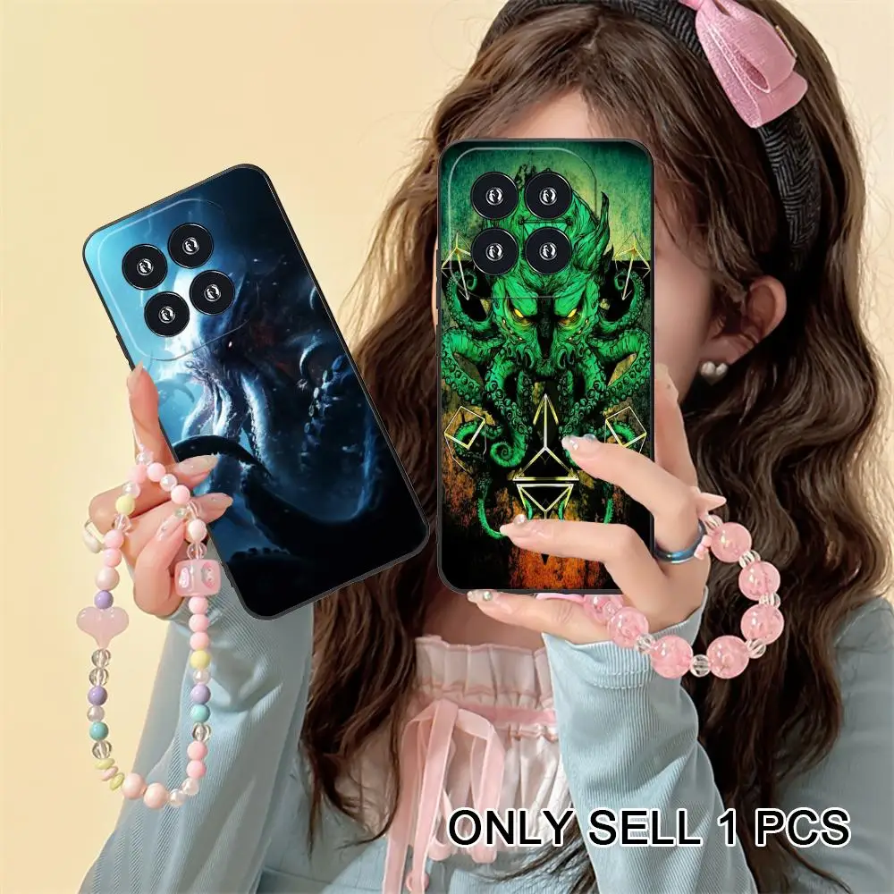 Фото Чехол для телефона Great Mythology Cthulhu для Xiaomi 15 14 13 12 Mi 11 T Ultra Lite Pro S X 5G, мягкий противоударный чехол из ТПУ №2