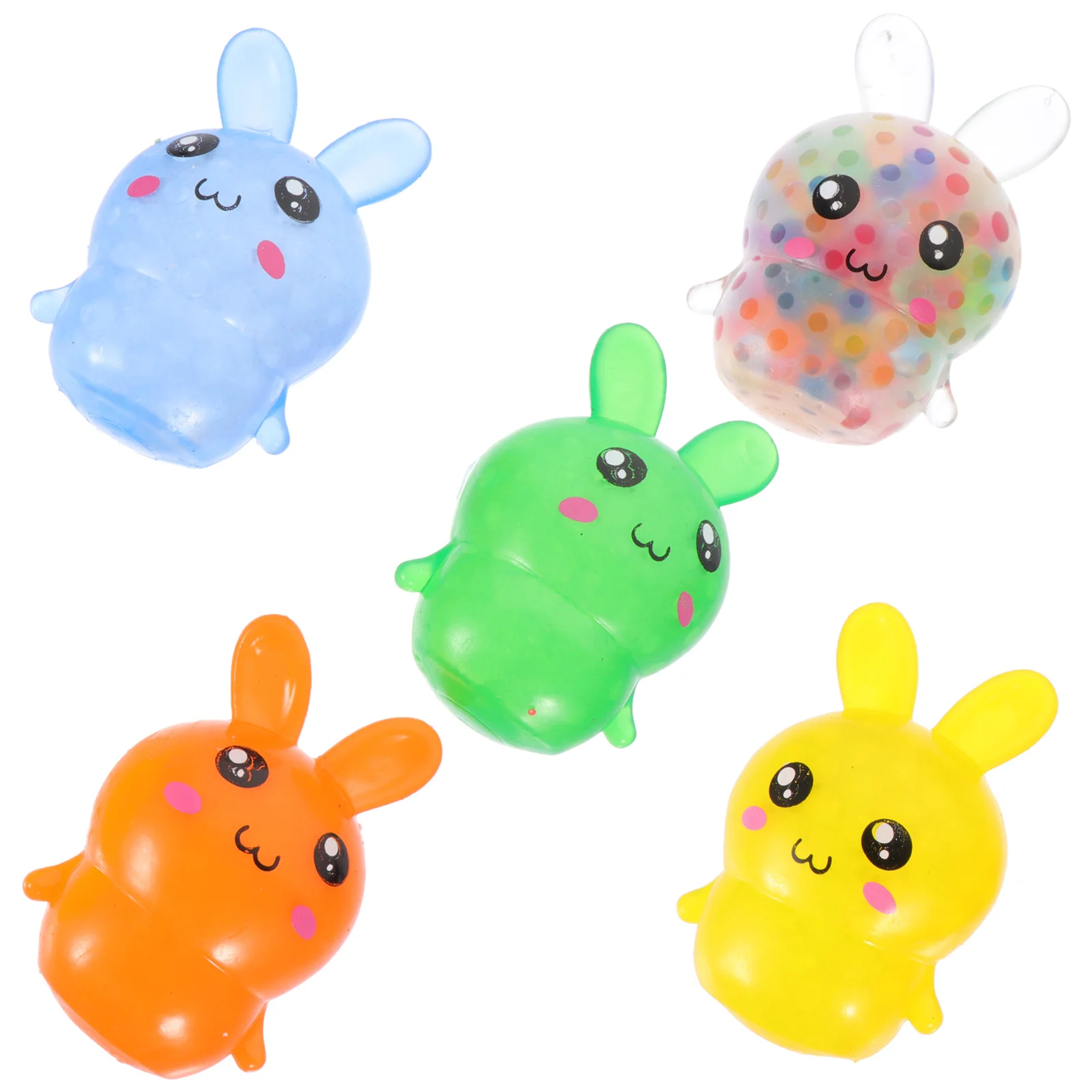 

1 set of Kids Squeezing Playthings Squeeze Toys Pressure Relief Bunny Rabbit Toys