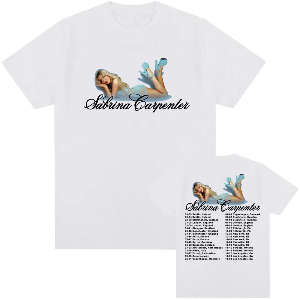 Sabrina Carpenter Short N' Sweet Tour 2025 футболка из хлопка