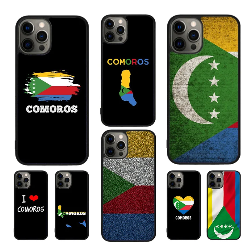 Фото Мягкий чехол для мобильного телефона с флагом Comoros для iPhone 17 Air 16 15 12 Pro Max 13 11 14 Pro Max Plus №1