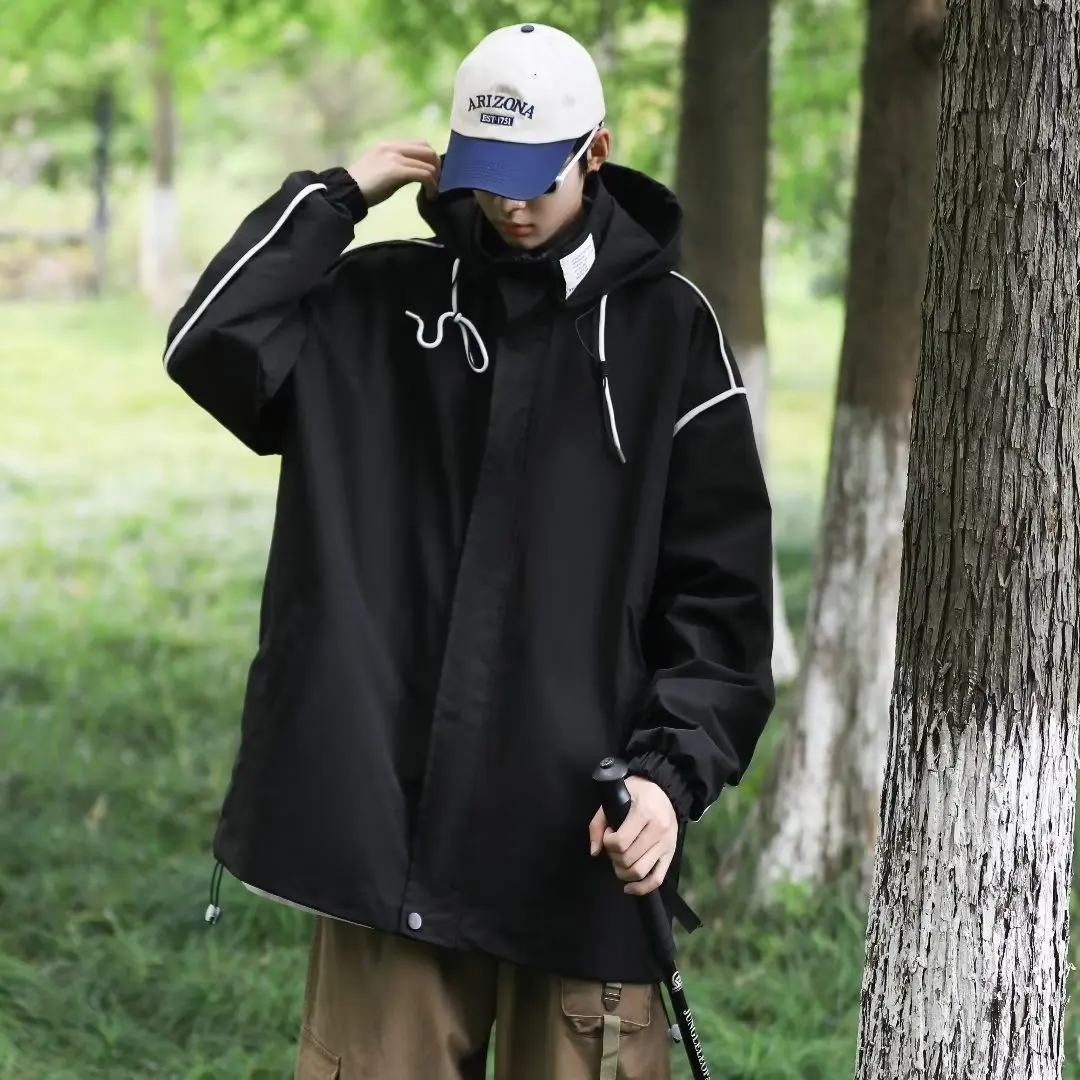 Новинка 2023 модная функциональная шикарная Мужская куртка черная Модная