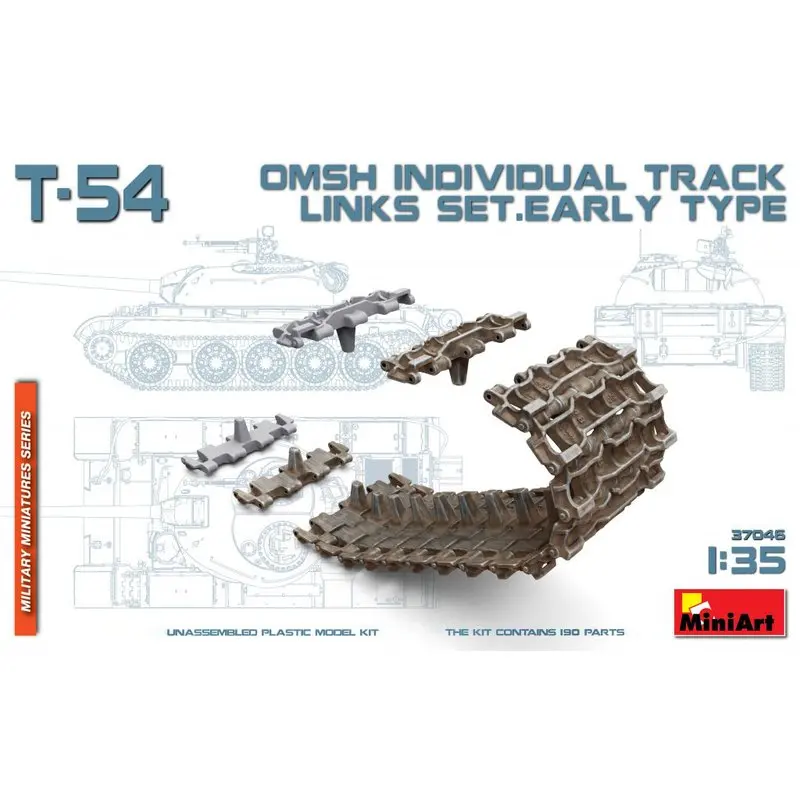 MiniArt 37046 1/35 T-54 OMSh Individual Track Links Set.Earl