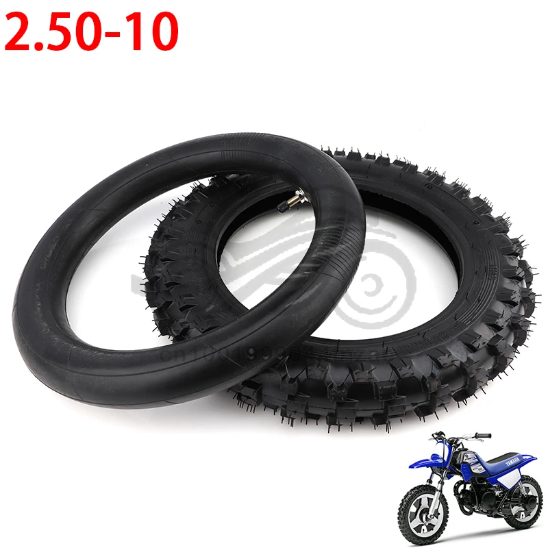 

2.50-10 Front Or Rear Wheel Tire Out Tyre with Inner Tube 10inch tires 10" For Motorcycle Motocross Dirt Pit Bike