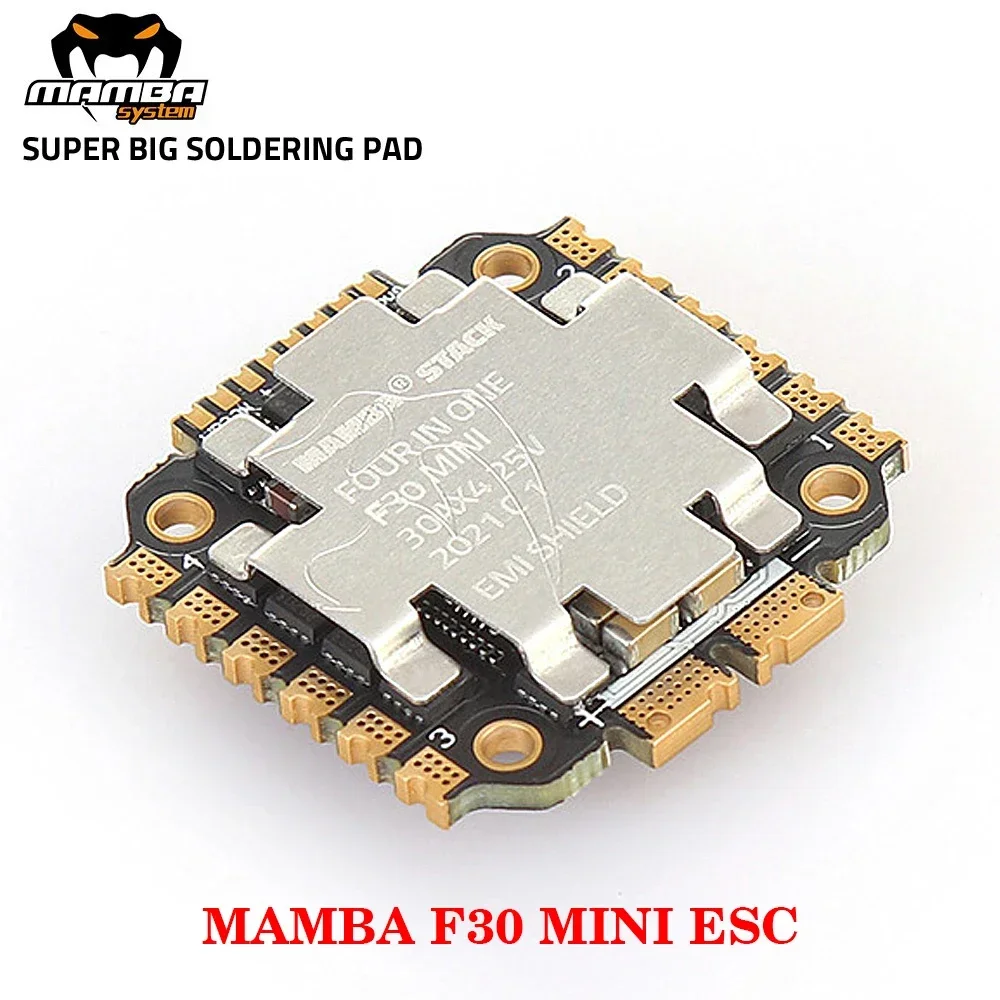 Фото BoMassDIATONE MAMBA MINI F30/F40_BLS BLHeli_S/BLHeli_32 4в1 ESC Dshot 300-600-1200 Установка 20 мм, M2/M3 для RC FPV дрона №2