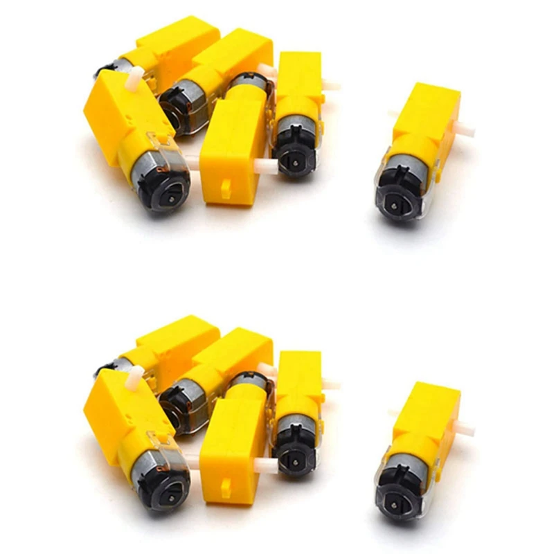 

Gear Motor Dual Shaft 3-6V TT Motor For Smart Car Robot Pack Of 12 (I Shape)