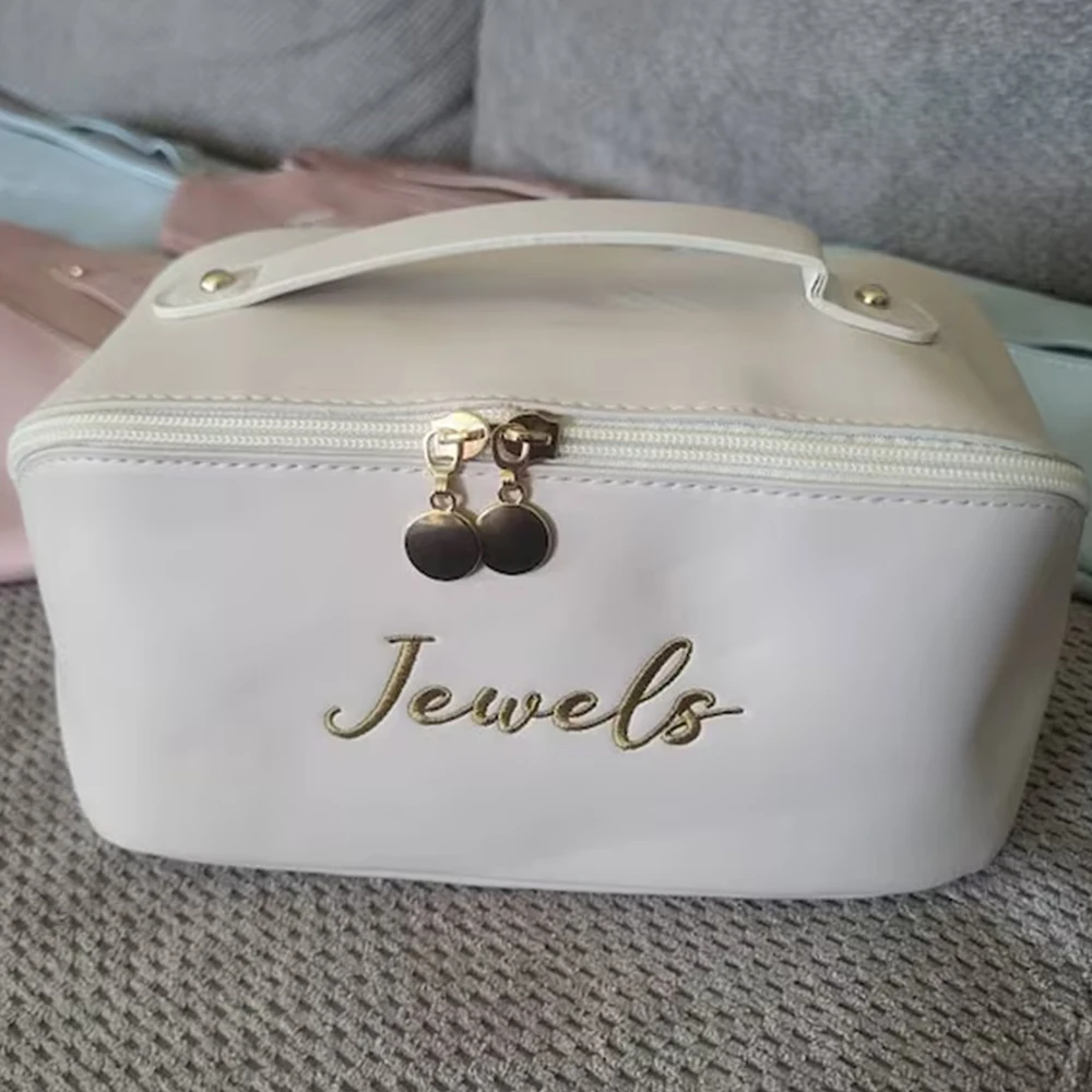 Женская косметичка из искусственной кожи с монограммой высококачественная