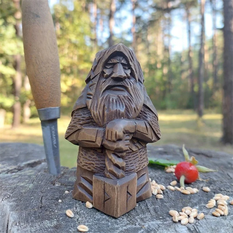 Estatua pagana nórdica de Odin ThorTyr, artesanía de resina, adorno de escritorio personalizado, estatua pagana nórdica de Odin ThorTyr, dekoración samurái