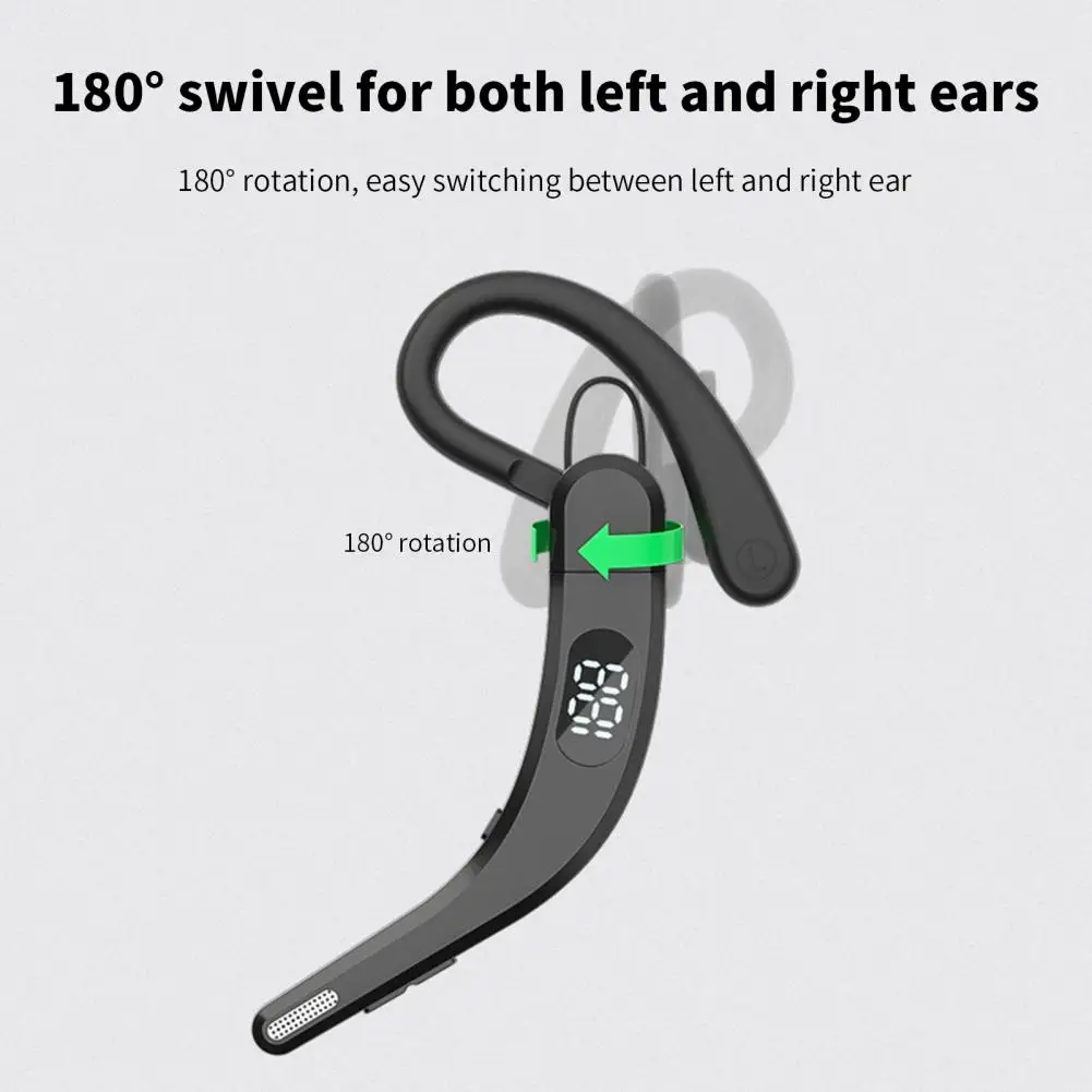 

Беспроводная гарнитура креативная HiFi IPX5 Водонепроницаемая Bluetooth-совместимая 5,0 Спортивная гарнитура с ушным крючком