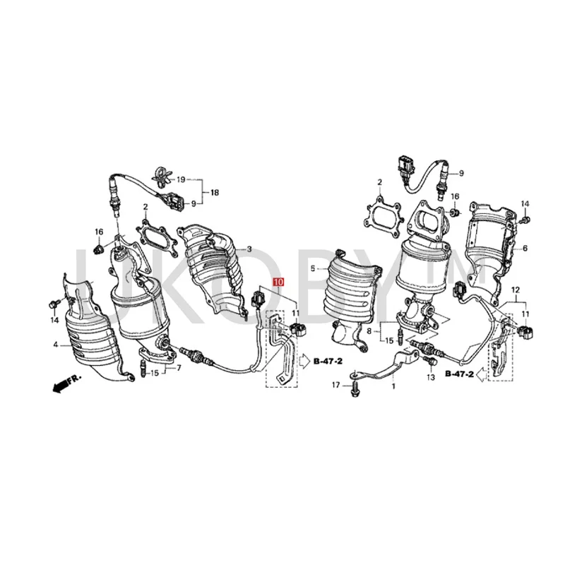 36532-RCA-A51 подходит для Ho nd a 03-07 седьмого поколения Ac co rd CM6 3 0 ur задний кислородный