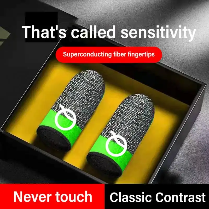 

For PUBG Mobile Games Touch Screen Fingertip Gloves Mobile Phone Game Sweat-Proof Finger Cover Non-slip Thumb Fingertip Sleeves